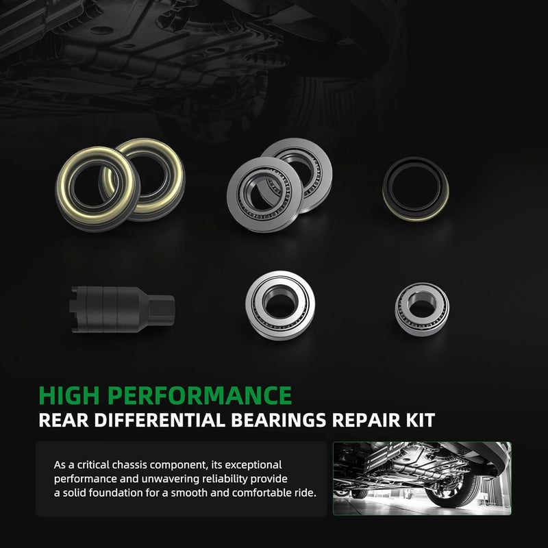 Riyhch Rear Differential Bearings Repair Kit with Removal Tool for Cadillac ATS 2013-2019, for Cadillac CTS 2014-2019, V4/V6 Engines, Replacement for F-577158 F-574658 LM50134R 22993016 92230584 - Image 3
